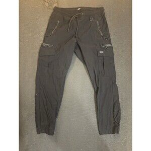 Benjamin Black Pants Mens Medium Black Nylon Cargo Jogger Tech Outdoor Utility